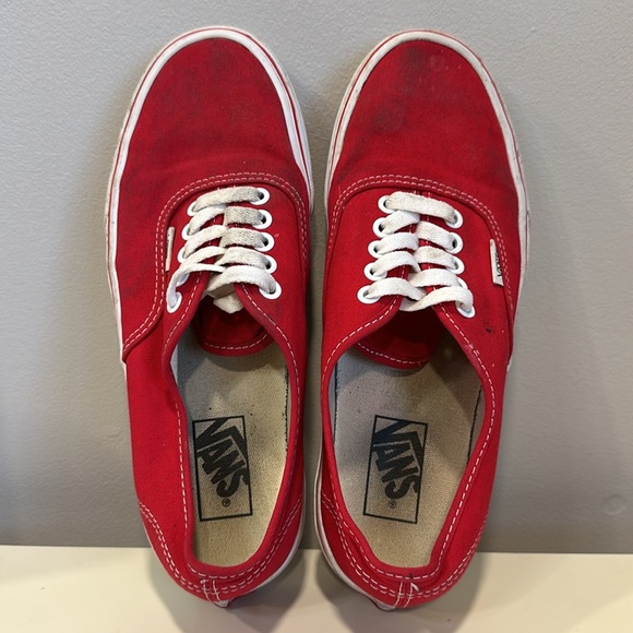Red Canvas Vans - Picture 5 of 7
